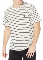 The Kooples Men's Short-Sleeved Striped T-Shirt with Skullhead on Front