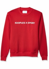 The Kooples Men's Men's Sweatshirt with Black Track Embroidery on Chest  XL