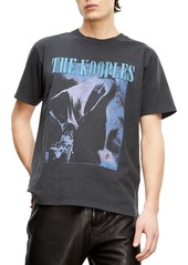 The Kooples Men's Vintage-Like Graphic T-Shirt with Printed Logo