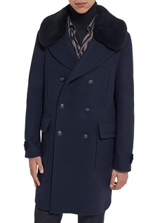The Kooples Mix Wooly Weft Wool Blend Coat