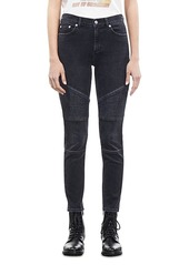 The Kooples Moto Low Rise Slim Jeans in Black