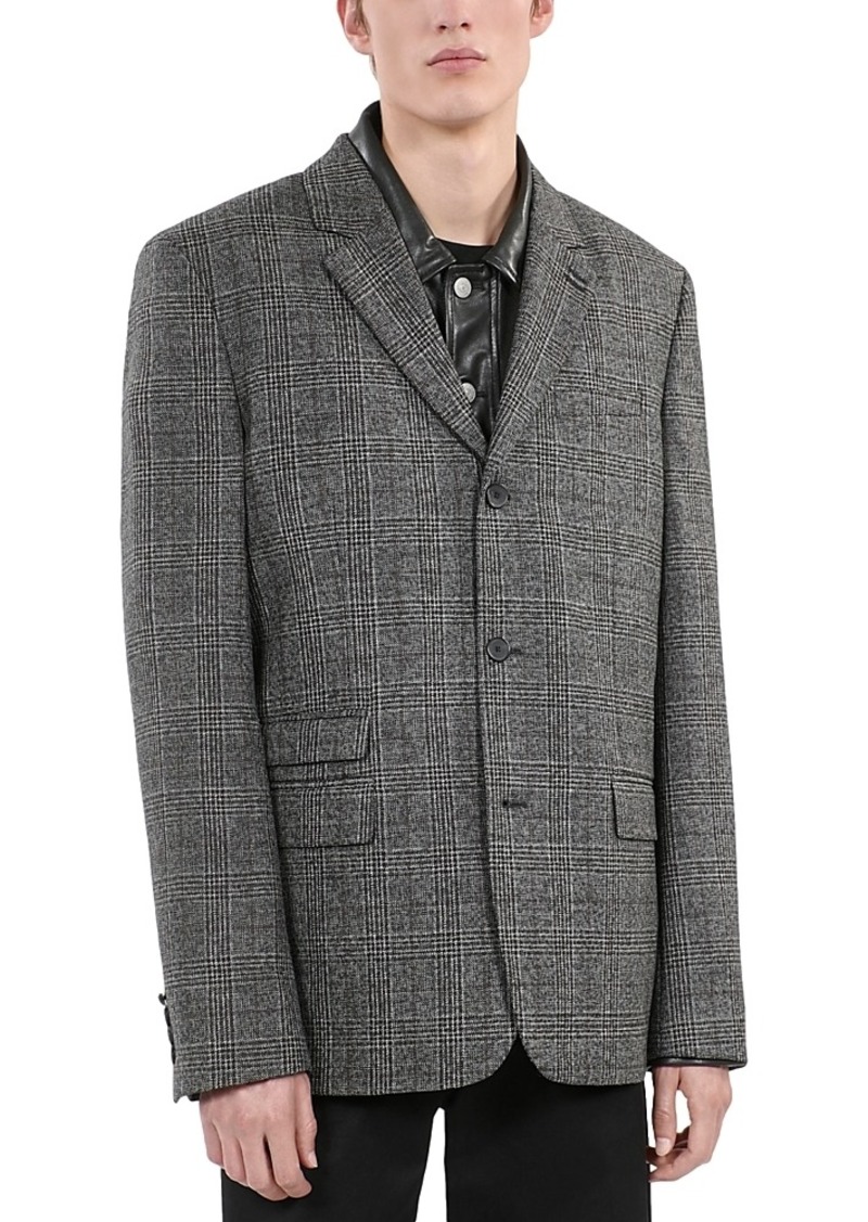 The Kooples Prince of Wales Wool Wide Cut Blazer