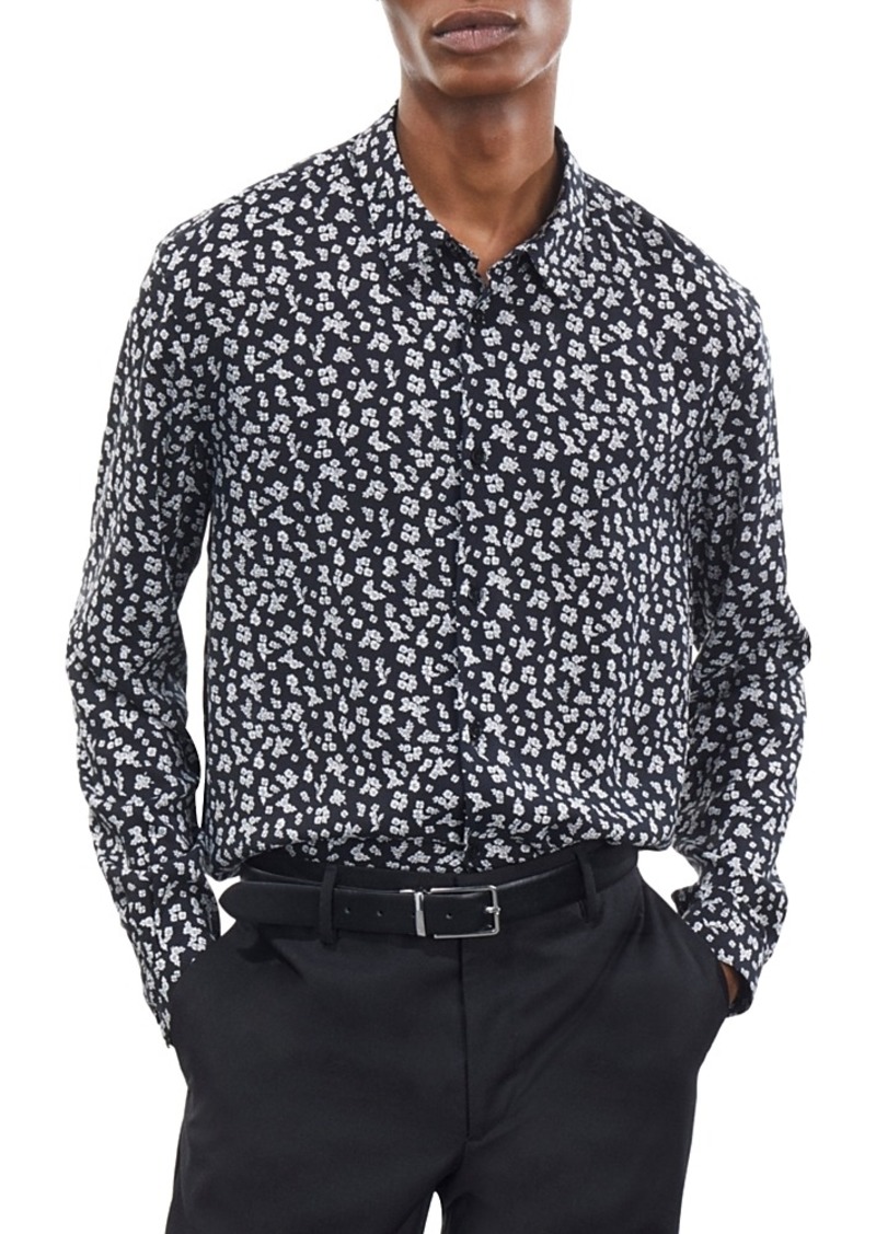 The Kooples Printed Long Sleeve Button Front Shirt