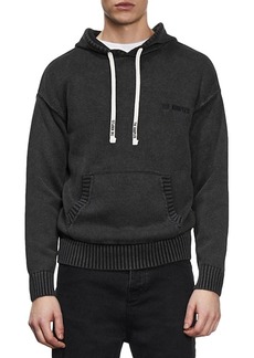 The Kooples Relaxed Fit Washed Logo Hoodie
