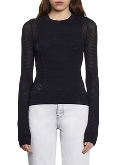 The Kooples Ribbed Panel Sweater