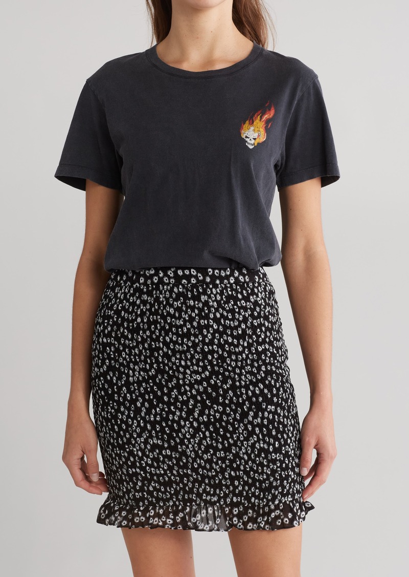 The Kooples Skull Cotton Jersey T-Shirt in Black Washed at Nordstrom Rack