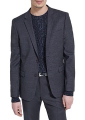 The Kooples Starry Sky Checked Wool Blazer