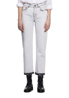The Kooples Straight Bleached Jeans in White
