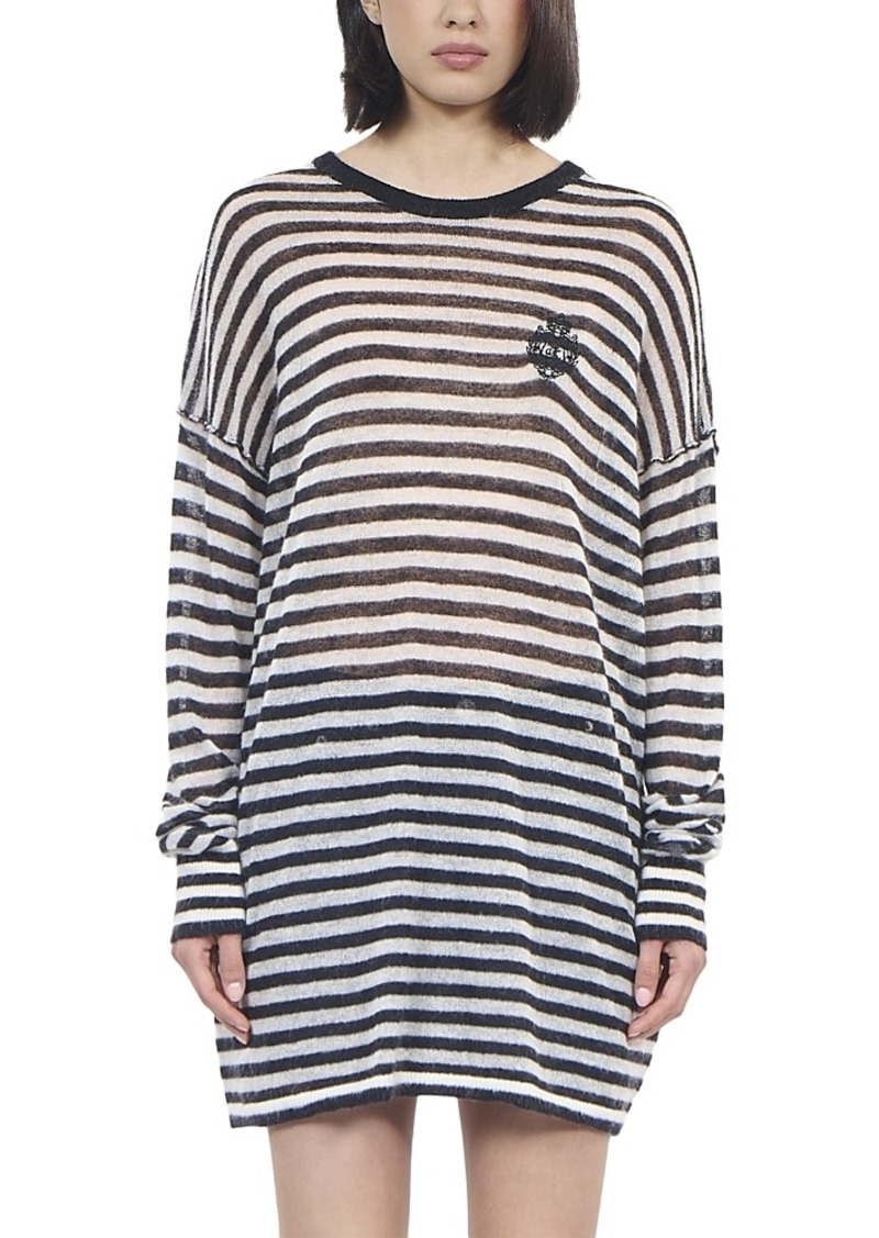 The Kooples Striped Drop Shoulder Sweater