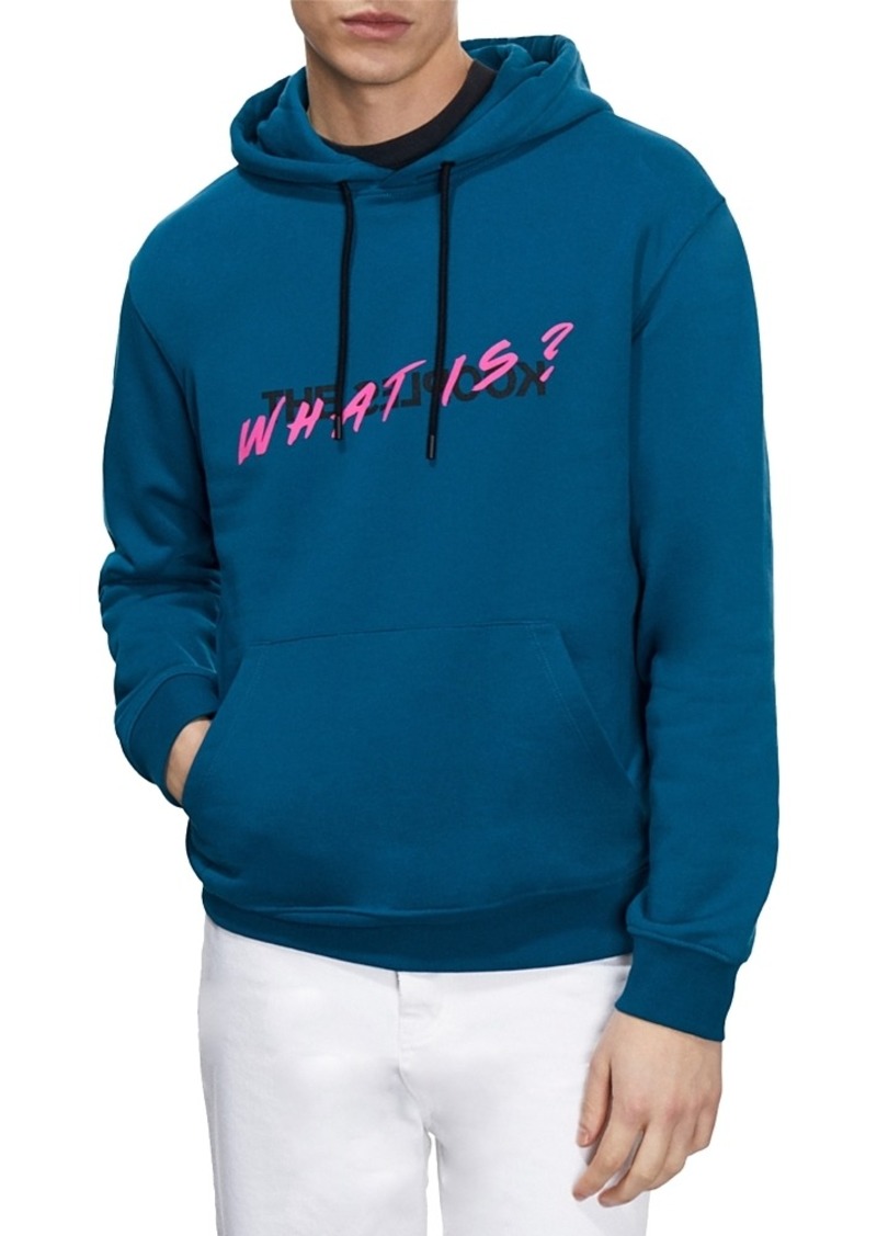 The Kooples What Is Relaxed Fit Logo Hoodie