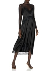 The Kooples Women's Women's Long Laced Silk Slip Dress Dress