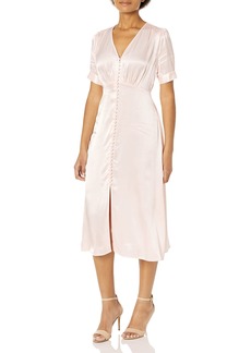 The Kooples Women's Solid Maxi Short Sleeve Button-Down Dress