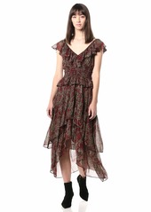 The Kooples Women's Women's Asymmetrical Layered Maxi Dress in a Tangier Print Dress