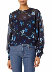 The Kooples Women's Women's Long-Sleeved Top in a Floral Print Shirt