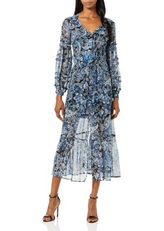 The Kooples Women's  Paisley Long Silk Dress
