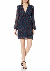 The Kooples Women's Short Dress with Pleated Details in a Floral Print