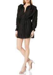The Kooples Women's Short Dress with Ruffles on Sleeves