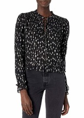The Kooples Women's Smart Shirt with Puffed Sleeves with Polka Dot Details