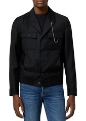 The Kooples Wool Chain Detail Button Jacket