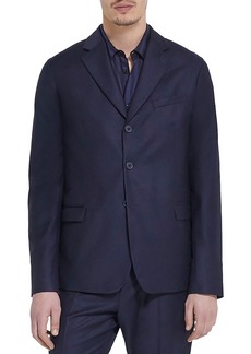 The Kooples Wooly Flannel Burgundy Suit Jacket
