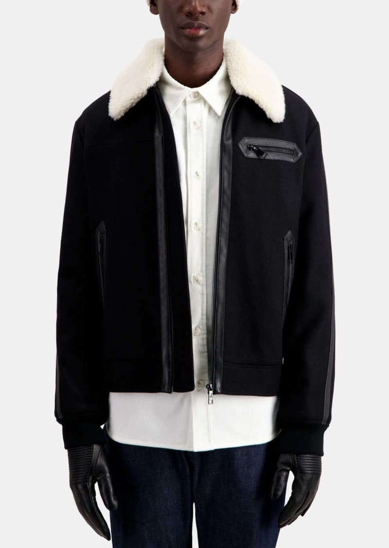 The Kooples Wool-blend Bomber Jacket