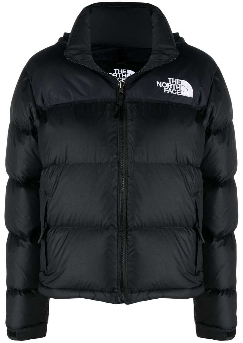 The North Face embroidered-logo puffer jacket