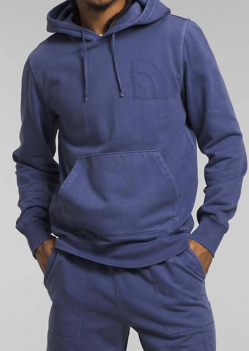 The North Face Garment Dye Hoodie In Cave Blue