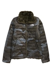 The North Face Kids' 'Mossbud Swirl' Reversible Water Repellent Jacket in New Taupe Green Waxed Camo at Nordstrom