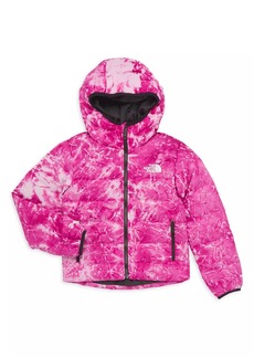 The North Face Little Girl's & Girl's Printed Reversible North Down Hooded Jacket