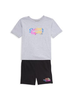 The North Face Little Girl's 2-Piece 'Outdoors Together' T-Shirt & Shorts Set