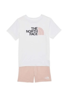 The North Face Little Girl's Logo 2-Piece T-Shirt & Shorts Set