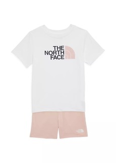 The North Face Little Girl's Logo 2-Piece T-Shirt & Shorts Set