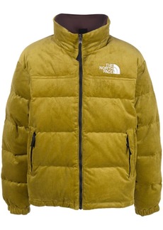 The North Face logo-embroidered corduroy padded jacket