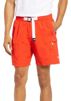 The North Face Class V Belted Swim Trunks in Fiery Red at Nordstrom