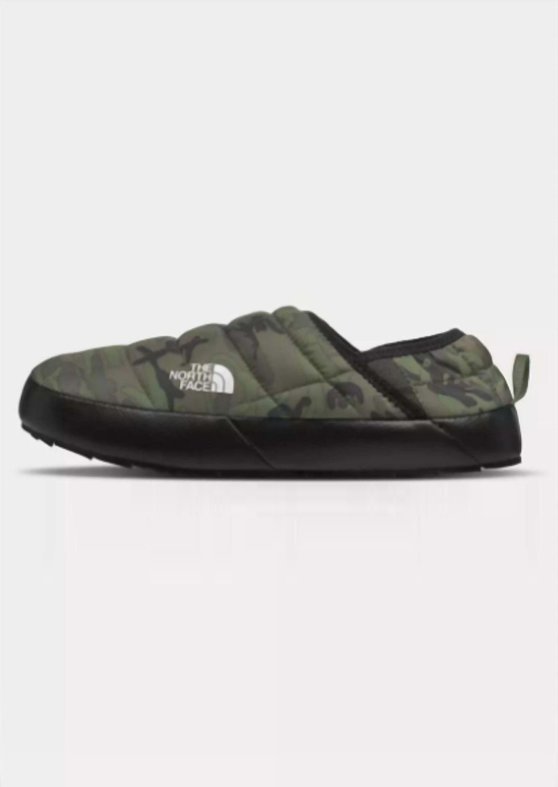 The North Face Men's Thermoball Traction Mule V In Thyme Brushwood Camo Print / Thyme