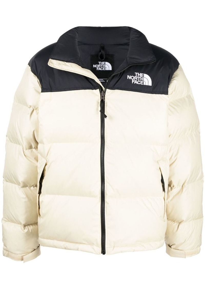 The North Face panelled logo puffer jacket