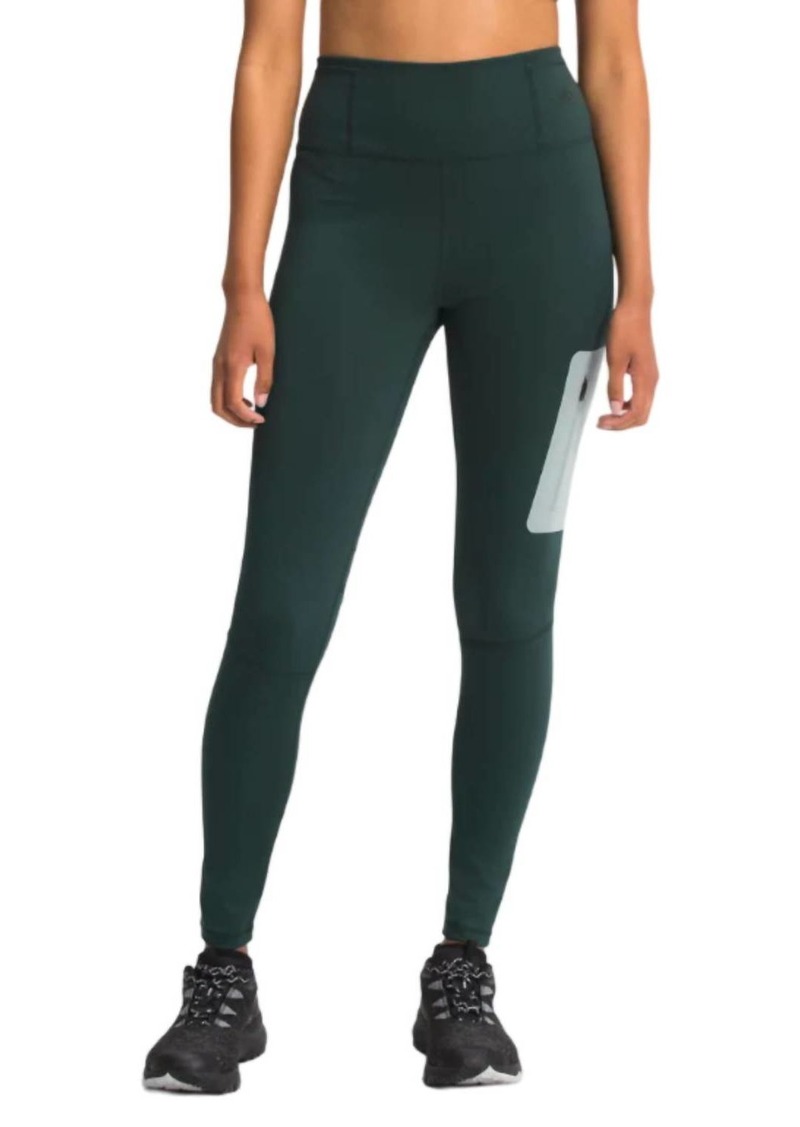 The North Face Paramount Tight Leggings In Dark Sage Green/silver Blue