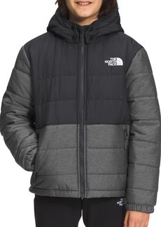 The North Face Boys' Printed Reversible Mount Chimbo Jacket, XS, Gray