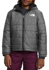 The North Face Boys' Reversible Mt Chimbo Full Zip Hooded Jacket, XS, Utility Brn Camo Txt Sm P