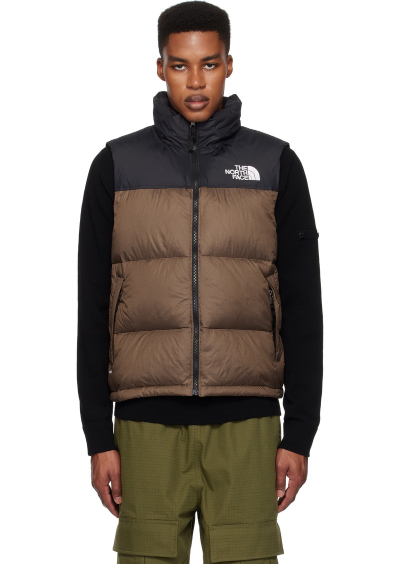 The North Face Brown & Black 1996 Retro Nuptse Down Vest