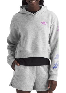The North Face Girls' Camp Fleece Pullover Hoodie, XS, TNF Light Grey Htr Multi