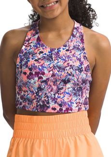 The North Face Girls' Never Stop Reversible Tanklette, XS, Radt Ppy Maze Floral Prt
