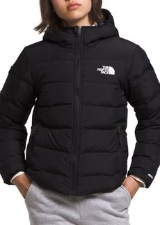 The North Face Girls' Reversible North Down Hooded Jacket, XS, Black