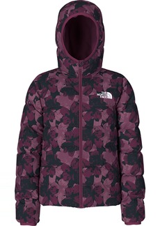 The North Face Girls' Reversible North Down Hooded Jacket, XS, Purple