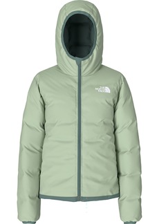 The North Face Girls' Reversible North Down Hooded Jacket, Small, Green