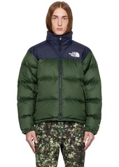 The North Face Green & Navy 1996 Retro Nuptse Down Jacket