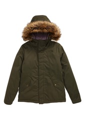 The North Face Greenland Waterproof 550 Fill Power Down Jacket with Faux Fur Trim (Big Girls)