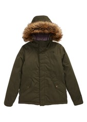 The North Face Greenland Waterproof 550 Fill Power Down Jacket with Faux Fur Trim