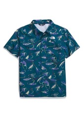 The North Face Kids' Amphibious Print Short Sleeve Button-Up Shirt