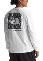 The North Face Men's Box Nse Standard-Fit Logo Graphic Long-Sleeve T-Shirt - Moss Green